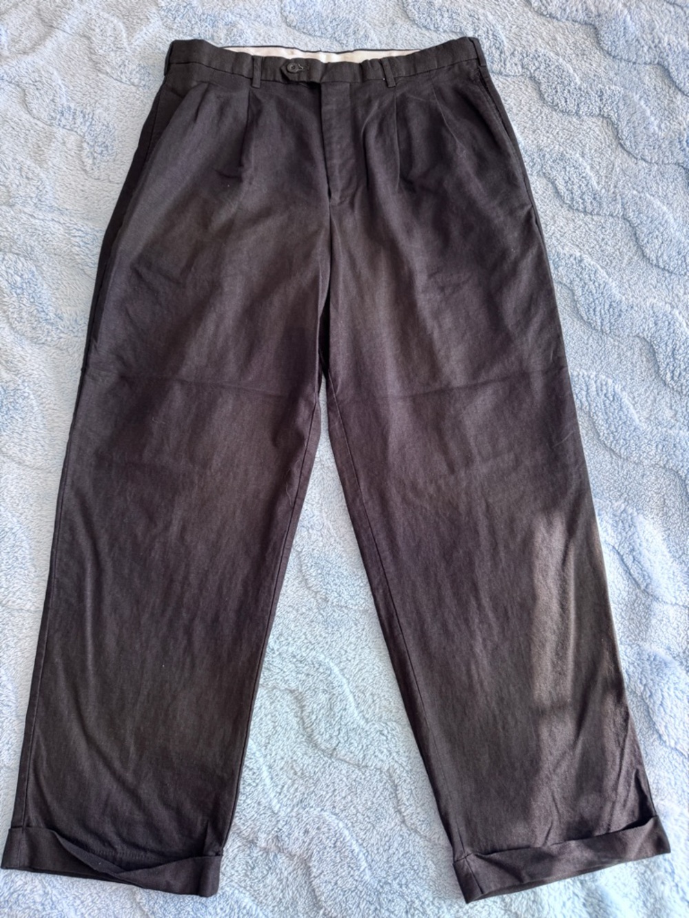 Trust USA Men’s Pants 36 Black Linen Rayon - READ DESCRIPTION